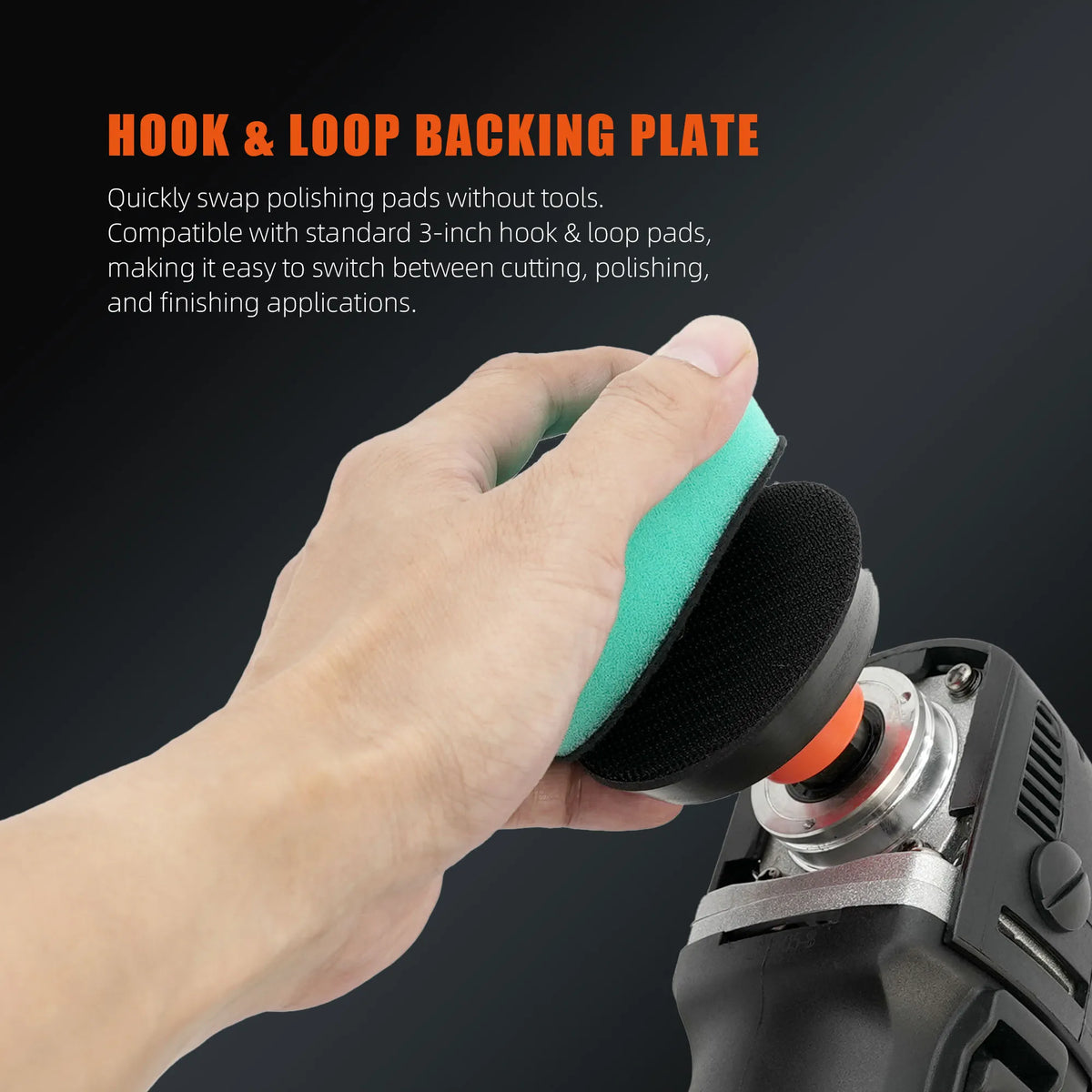 SPTA Mini Polishing Machine Buffer Rotary Polisher Kit Superpolish with 1/2/3 Inch Detail Polishing Pad Backing Plate for Auto Detailing