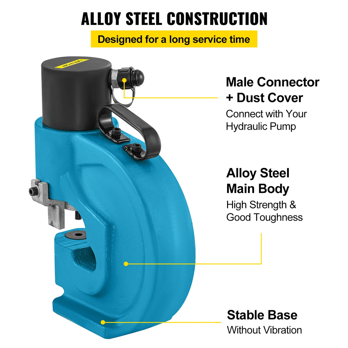 SucceBuy CH-70 Hydraulic Split Hole Puncher 35T Hole Digger Force Punching Tool Kit Iron Plate Copper Aluminum Stainless Steel