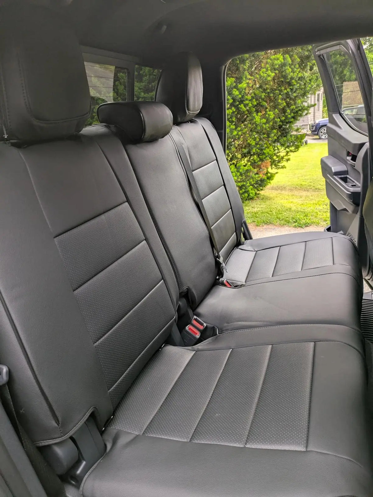EKR Tacoma Car Seat Covers Custom Fit For Toyota Tacoma 2024-2026 DoubleCab/CrewCab SR/SR5/TRD Sport/TRD Off-Road/Limited Full Set Truck Faux Leather Car Seat Covers Accessories