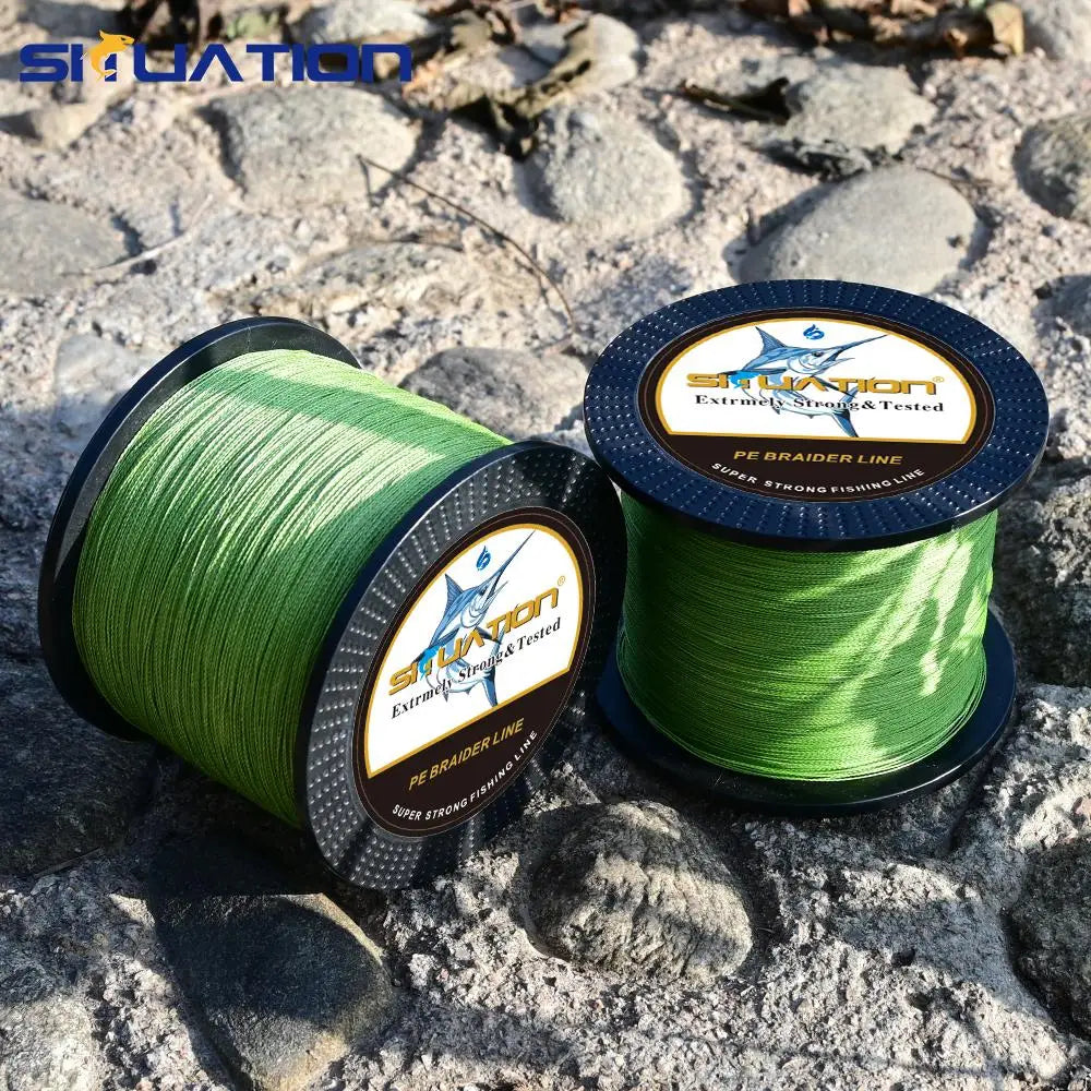SIIUATION Ultra-Strong PE Braided Fishing Line, 1000M-1094YDS - 4-Strand Multi-Wire, Wear-Resistant, Smooth Long Casting up to 100 LB - Ideal for All Fishing Enthusiasts, Perfect Halloween Gift, Fishing Accessory