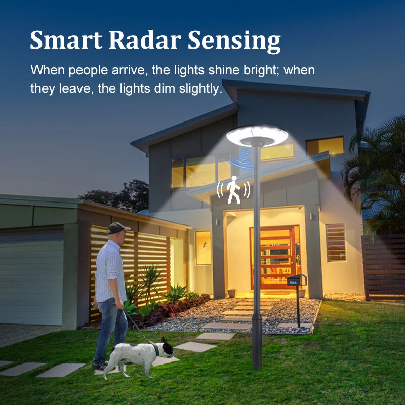 Outdoor Solar Garden Light Super Bright UFO LED Solar Street Light IP44 Waterproof for Yard Patio Driveway Villa Decoration