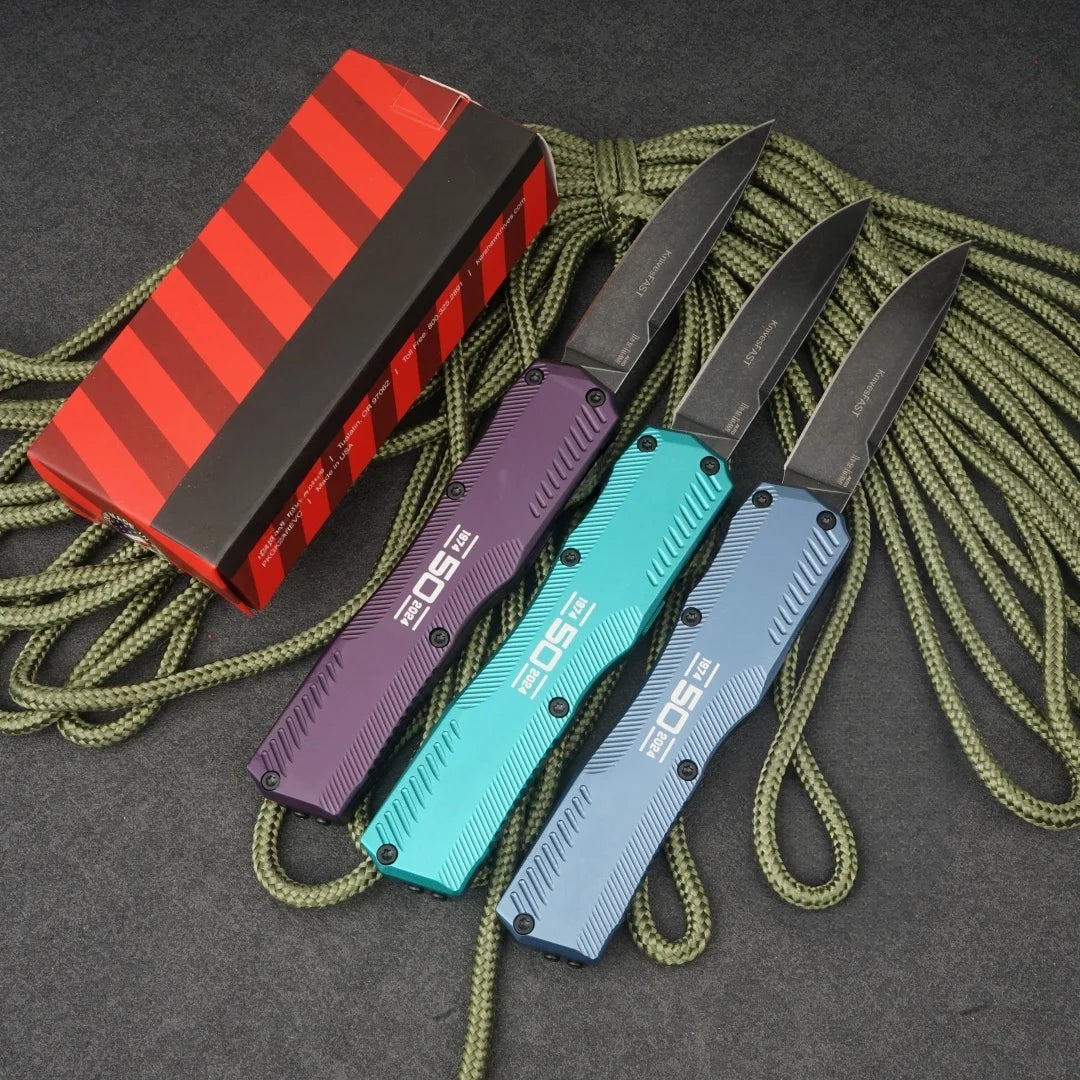 KS 9000 Outdoor Camping Folding Knife, K50 Pocket Knife with D2 Steel Blade & T6 Aluminum Handle, Multi-purpose Outdoor EDC Camping Tool, Ideal Gift for Friends