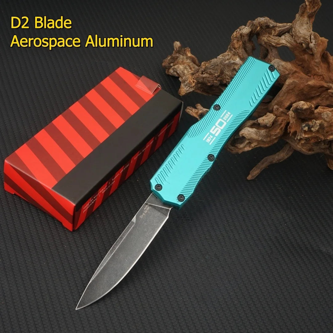 KS 9000 Outdoor Camping Folding Knife, K50 Pocket Knife with D2 Steel Blade & T6 Aluminum Handle, Multi-purpose Outdoor EDC Camping Tool, Ideal Gift for Friends
