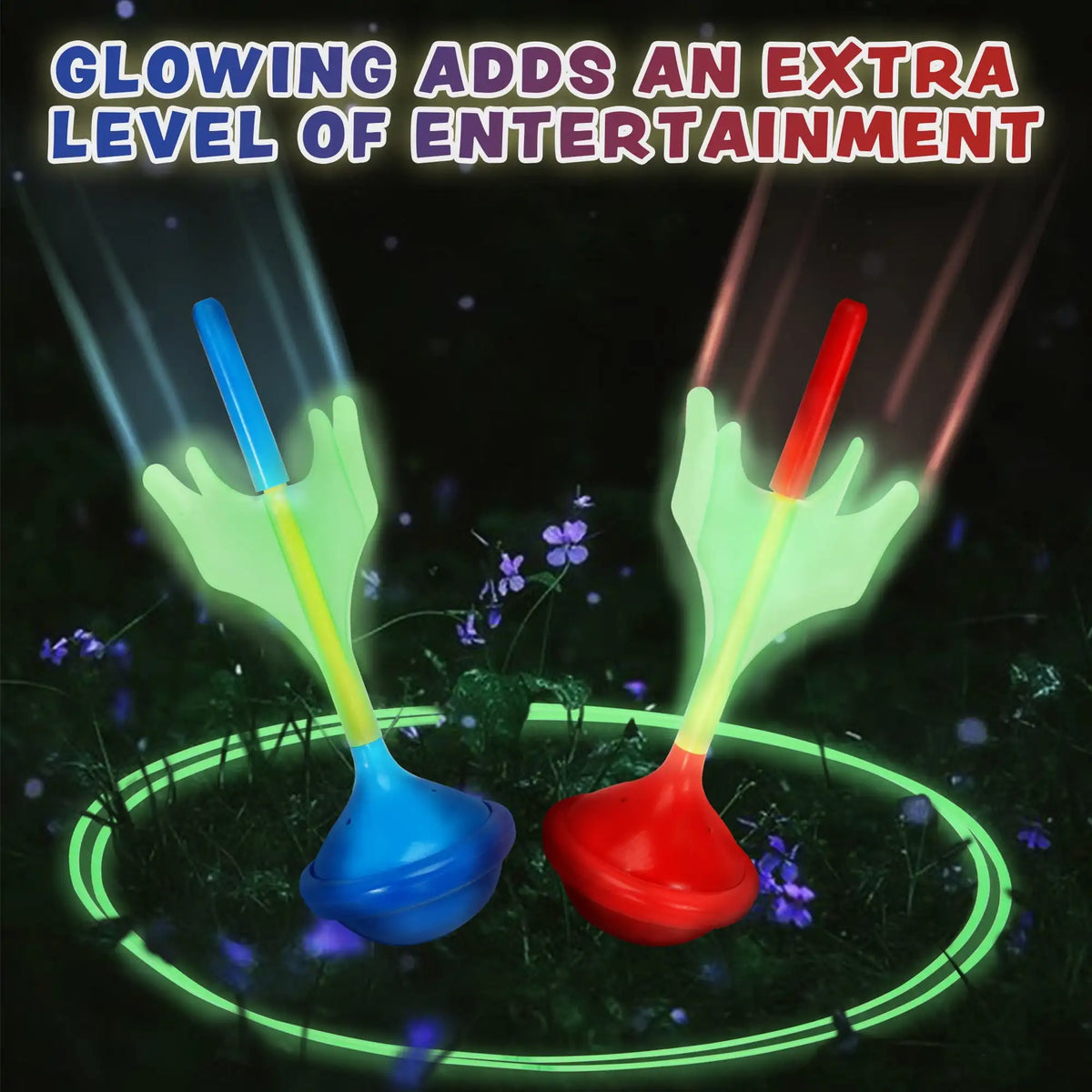 JOYFY 6Pcs Lawn Darts Games Set Glow in The Dark Yard Games for Kids Adults Family Camping Outdoor Sports