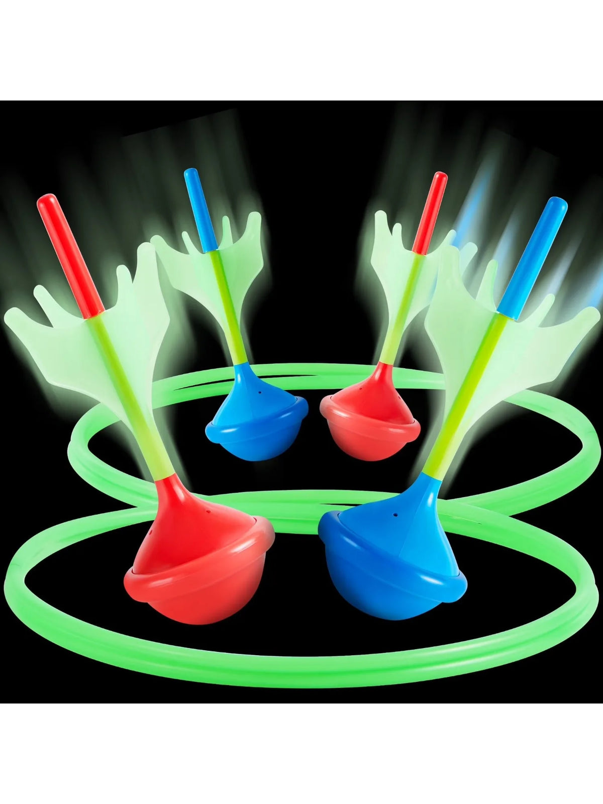 JOYFY 6Pcs Lawn Darts Games Set Glow in The Dark Yard Games for Kids Adults Family Camping Outdoor Sports