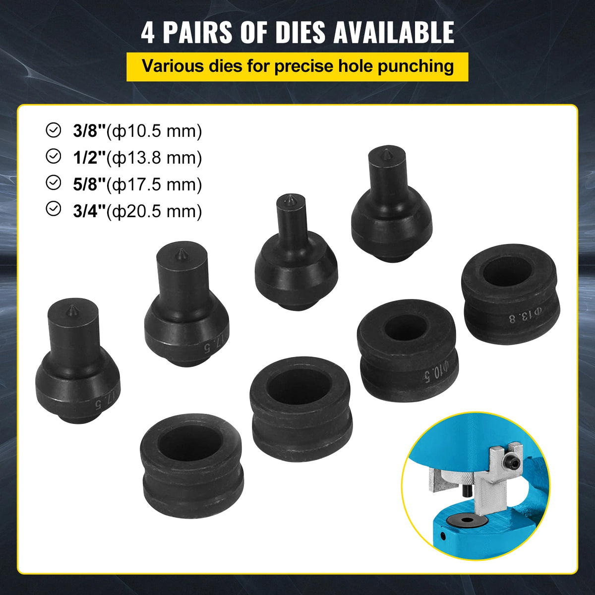 SucceBuy CH-70 Hydraulic Split Hole Puncher 35T Hole Digger Force Punching Tool Kit Iron Plate Copper Aluminum Stainless Steel