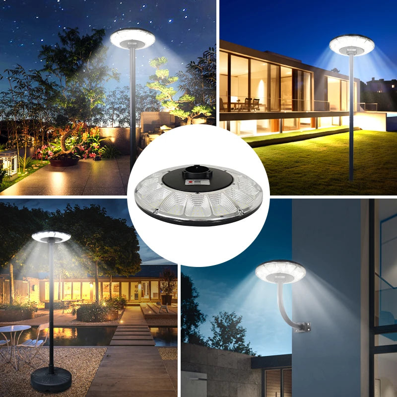 Outdoor Solar Garden Light Super Bright UFO LED Solar Street Light IP44 Waterproof for Yard Patio Driveway Villa Decoration