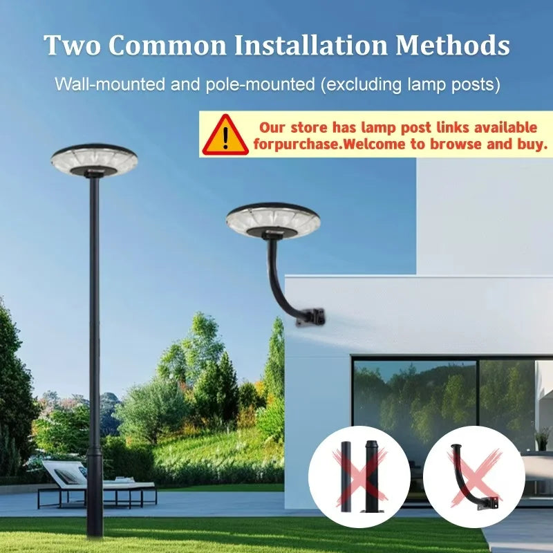 Outdoor Solar Garden Light Super Bright UFO LED Solar Street Light IP44 Waterproof for Yard Patio Driveway Villa Decoration