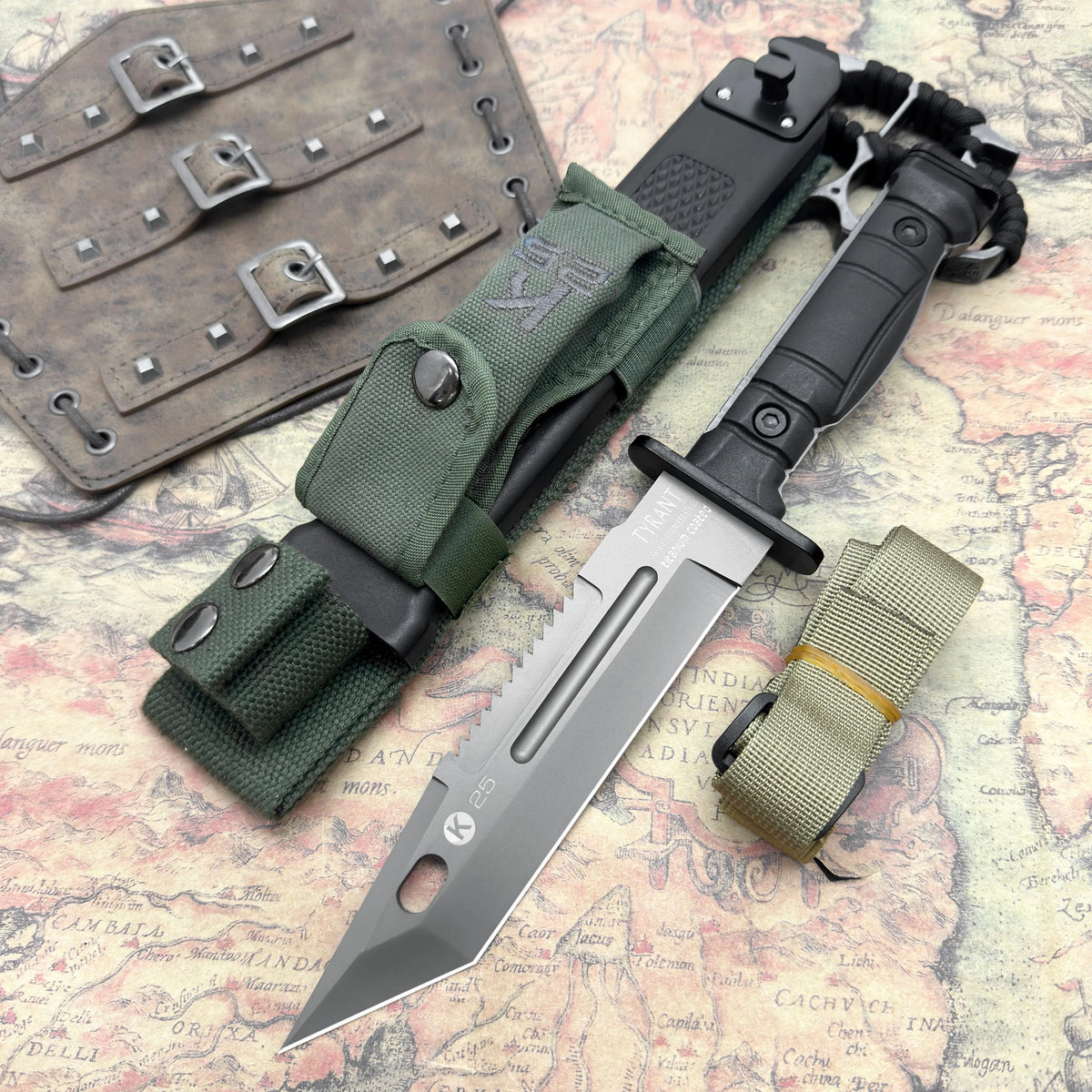 Multifunctional Knife, Essential for Wilderness Survival, Non-Slip Handle, Comes with Sheath, Recommended Gift for Men