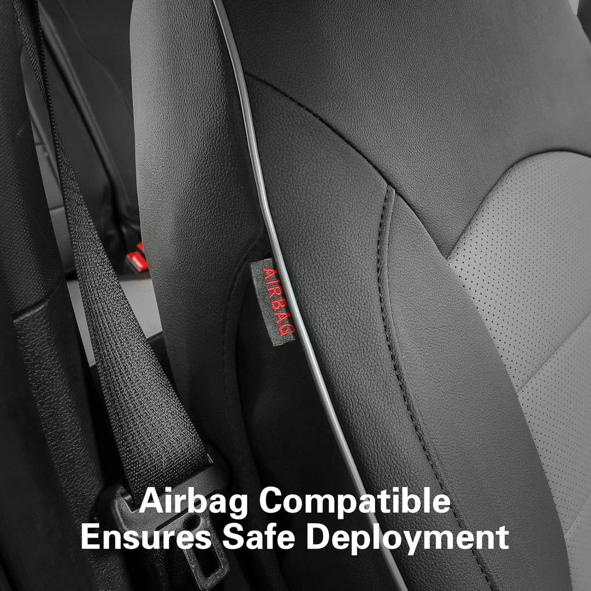 EKR F150 Seat Covers  Custom Fit for Ford F150 SuperCrew 2015-2026 XL/XLT F250/F350/F450 Crewcab 2017-2026 XL/XLT Full Set Trucks Waterproof Leather Seat Protectors