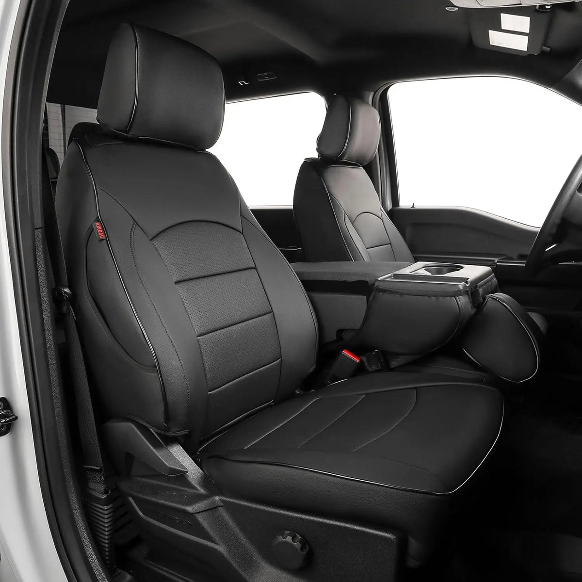 EKR F150 Seat Covers  Custom Fit for Ford F150 SuperCrew 2015-2026 XL/XLT F250/F350/F450 Crewcab 2017-2026 XL/XLT Full Set Trucks Waterproof Leather Seat Protectors