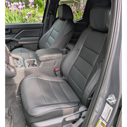 EKR Tacoma Car Seat Covers Custom Fit For Toyota Tacoma 2024-2026 DoubleCab/CrewCab SR/SR5/TRD Sport/TRD Off-Road/Limited Full Set Truck Faux Leather Car Seat Covers Accessories