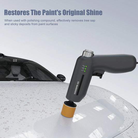 Mini Car Polisher 12V Automotive Polishing Machine with 3 Speed Settings 5000RPM for Paint Scratch Repair and Restoration Fixes
