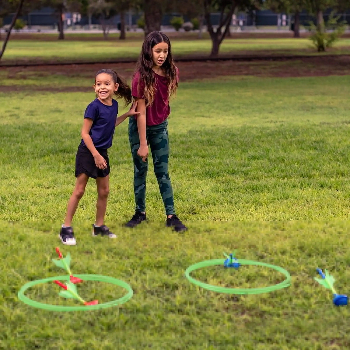 JOYFY 6Pcs Lawn Darts Games Set Glow in The Dark Yard Games for Kids Adults Family Camping Outdoor Sports