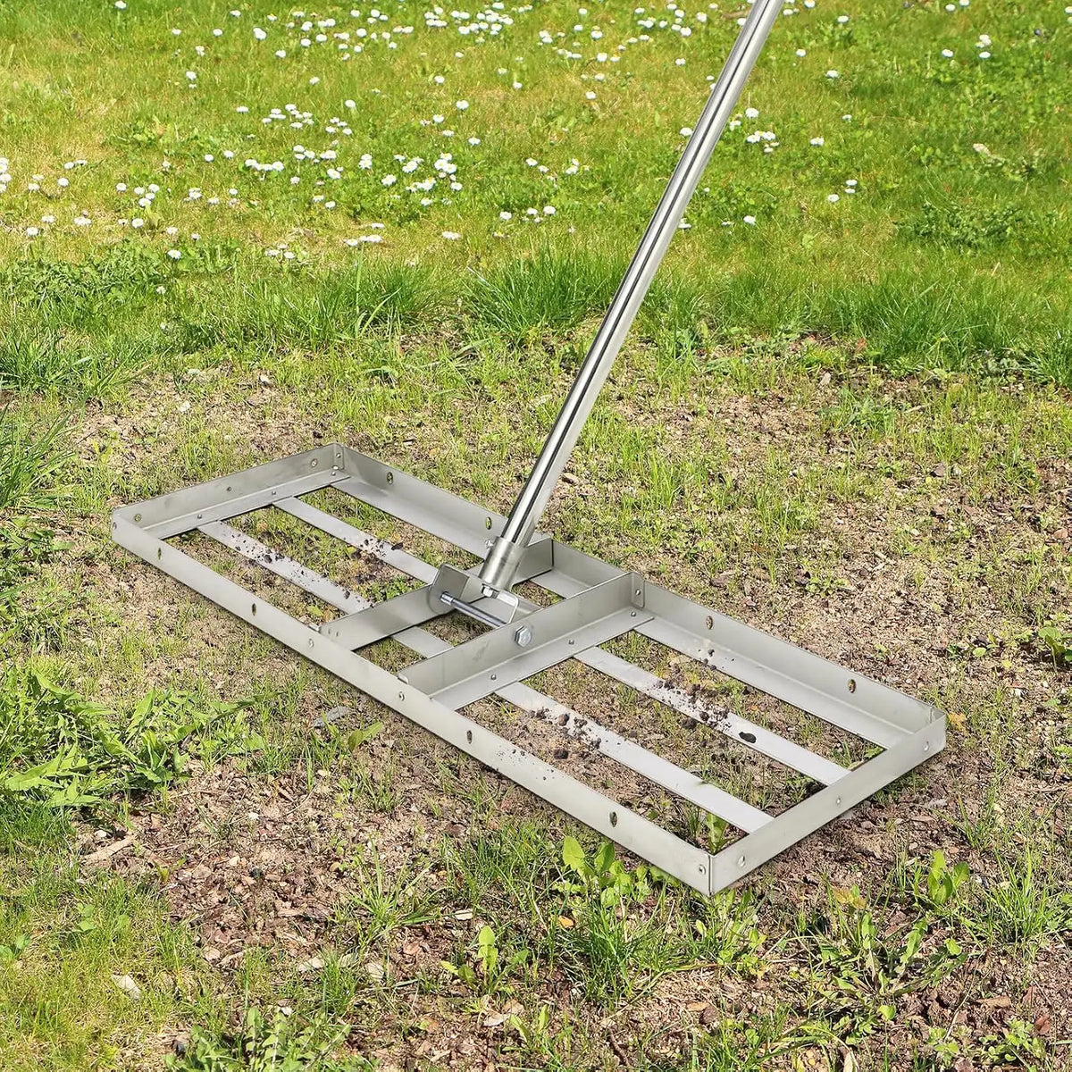Garden Heavy Duty Rake Rakes Farm Equipment with Drag Harrow 48-72" Leveling Gardening For Tools Agricultural Supplies Sea Sand Leaf Agriculture Furniture For Lawn & Yard Care ﻿